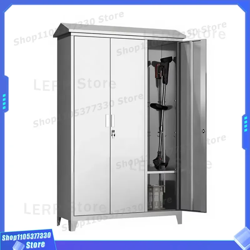 Waterproof Stainless Steel Outdoor Cabinet Anti Static Sunscreen Locker For Balcony Courtyard Garden School Customized Design