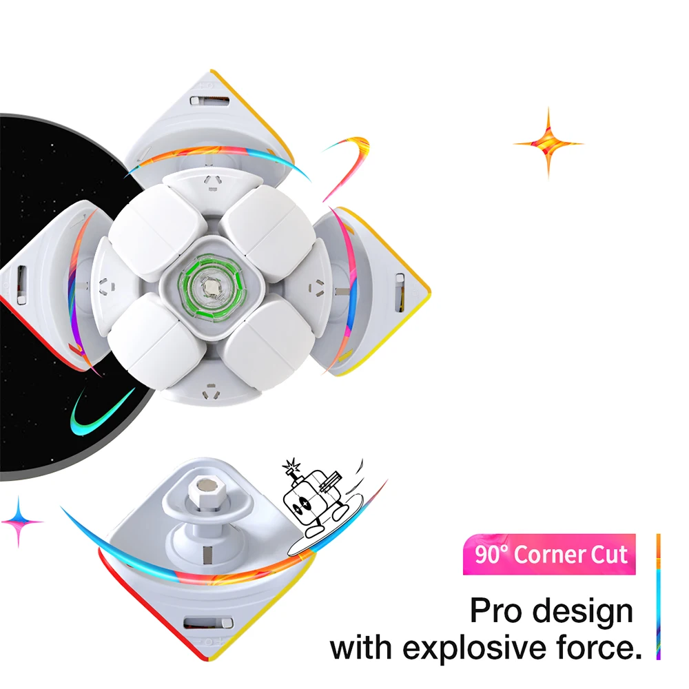 GAN251 M Pro Air Leap 2x2 Magnetic Speed Cube Professional GANCUBE 251M 2x2x2 Mangetic Cubo Puzzles GAN251 Magic Cubo