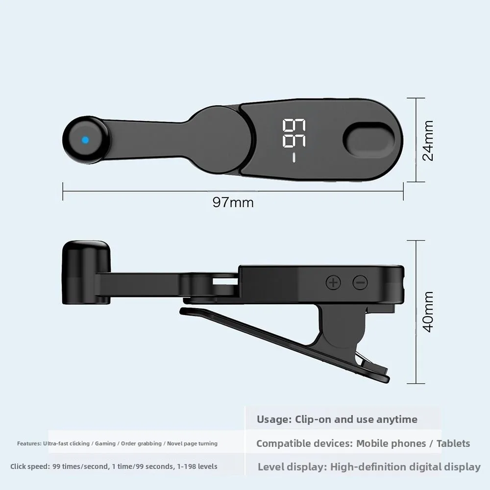 Автоматический кликер с быстрым щелчком экрана USB-интерфейс ABS электрический автоматический переворачиватель страниц мини-физическое устройство для щелчка пальцев сотовый Фото №6