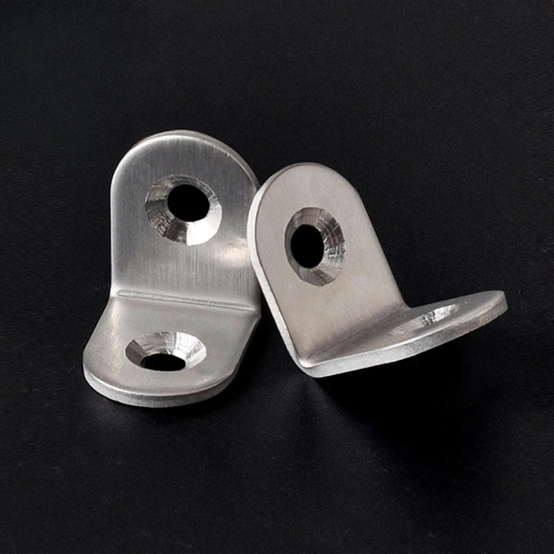 10 Pcs Angle Corner Brackets Stainless Steel 7 Sizes Fastener Protector Corner Support Brace Furniture Connecting Hardware