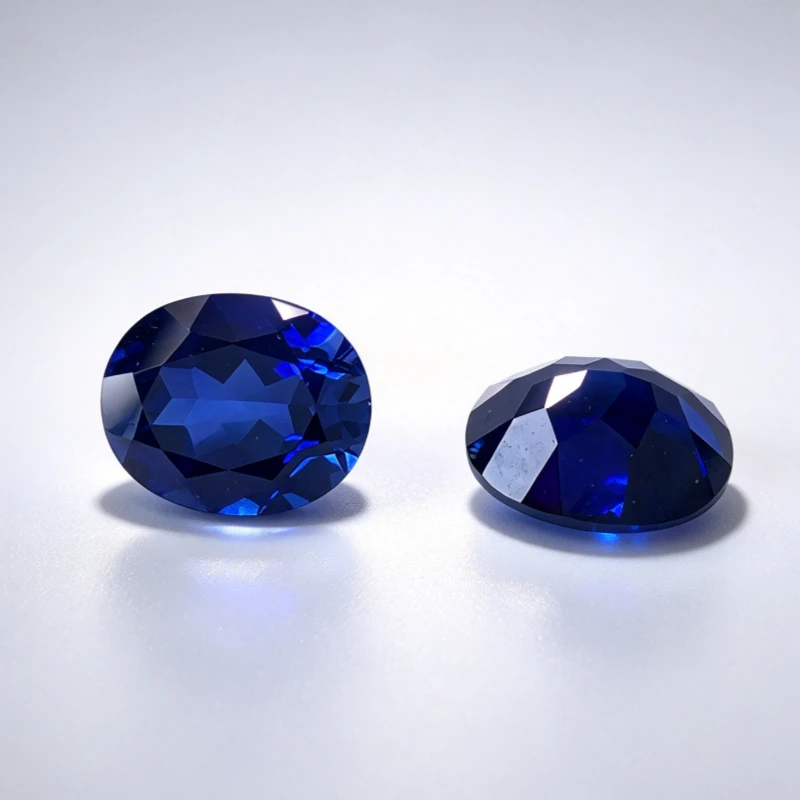 Royal Blue Oval Cut Lab Grown Sapphire Loose Gemstone DIY Jewelry Making Material For Rings Earrings Necklaces Wholesale