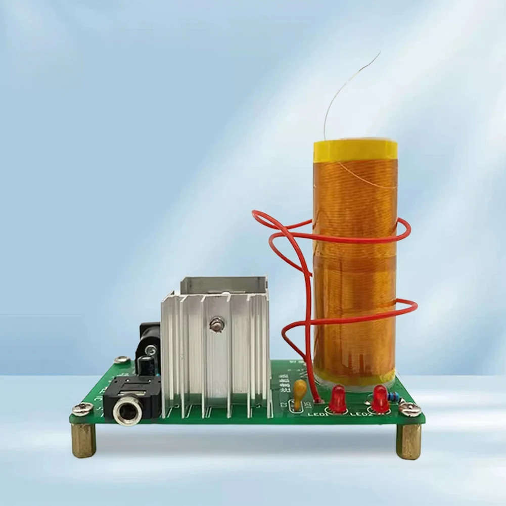 DIY Mini for TESLA Coil Kit Arc Experiment Wireless Transmission High Temperature High  Plasma DC 15-24V 15W 2A