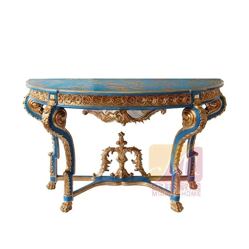 

European classical painted entrance table, living room against the wall, decorative partition entrance cabinet