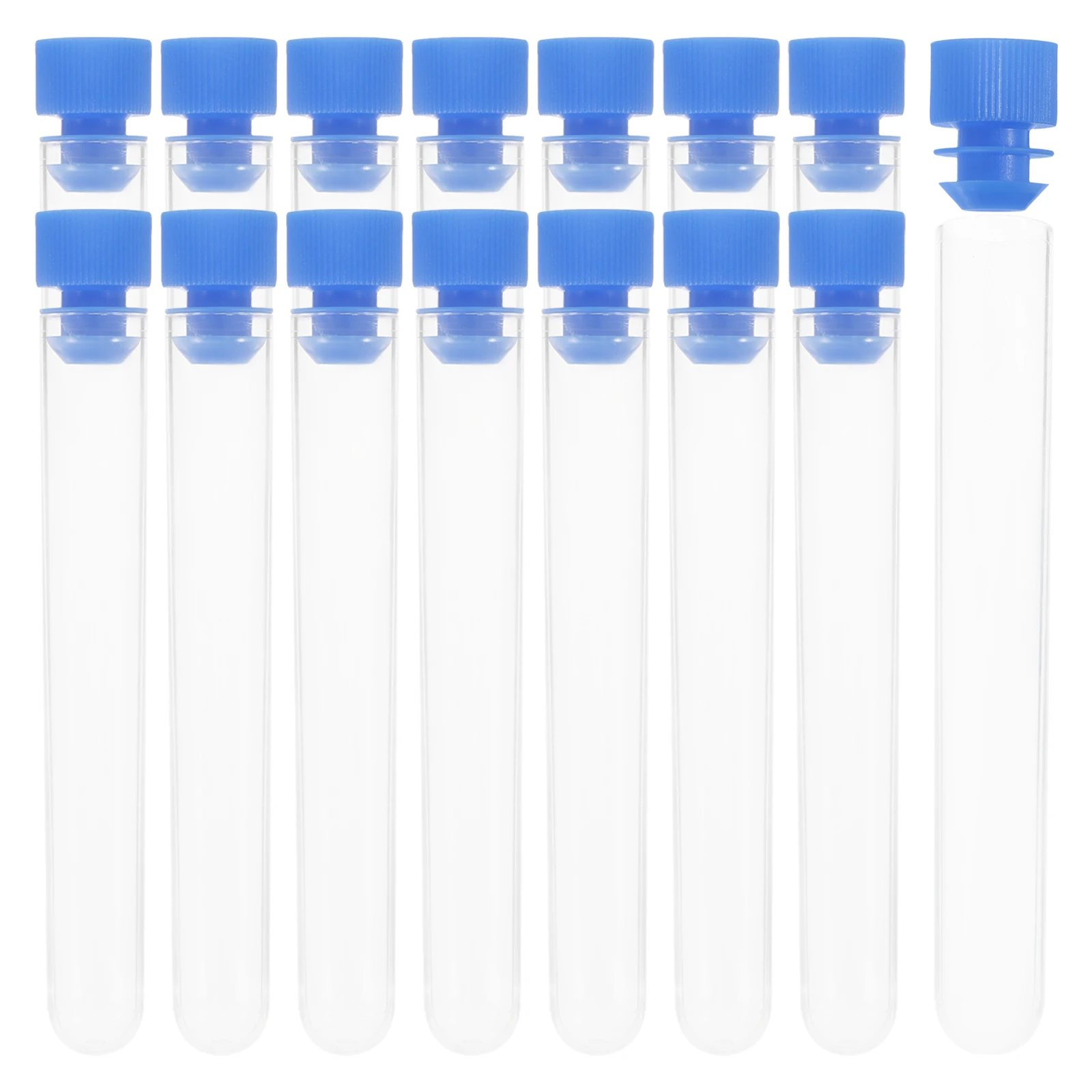 

50 Pcs Test Tubes Laboratory Transparent Tools Cork Storage Sample Containers Packaging with Caps