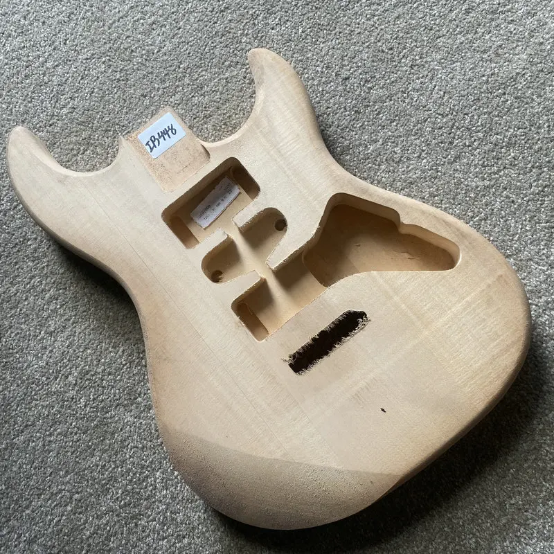 IB448  Custom Pickup&Bridges Sample Order Unfinished ST Guitar Body in Solid Basswood No Paints for Strato Guitar Replace DIY