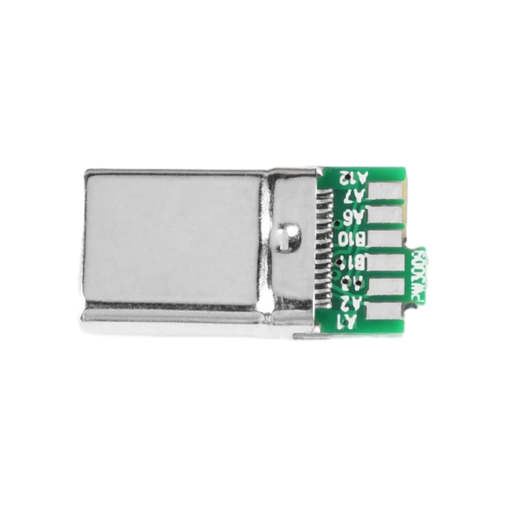 USB 3.1 Type-C 24 Pin Socket Adapter Male Plug Soldering Cable Adapter for Soldering Cable and 24P Cable PCB Board Module