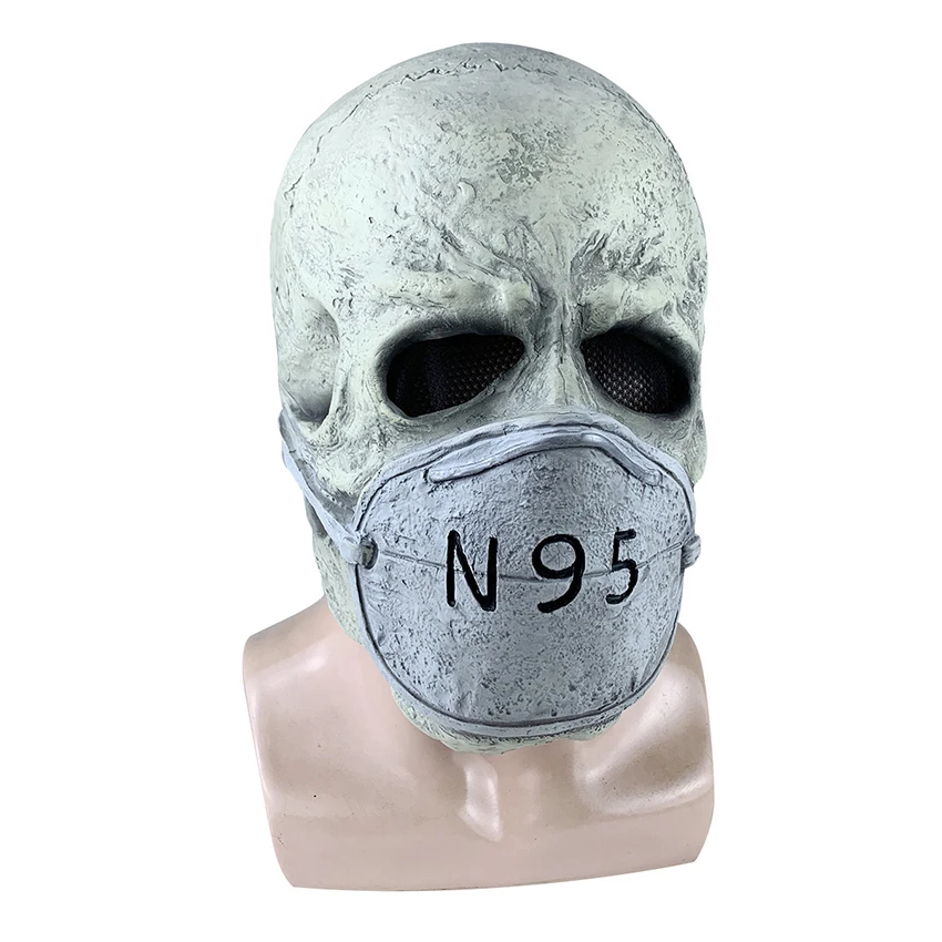 

Skull Knight Mask Scary Terror Horror Spooky Zombie Skeleton Ghost Halloween Creepy Face Mask Demon Masque Carnival Party Props