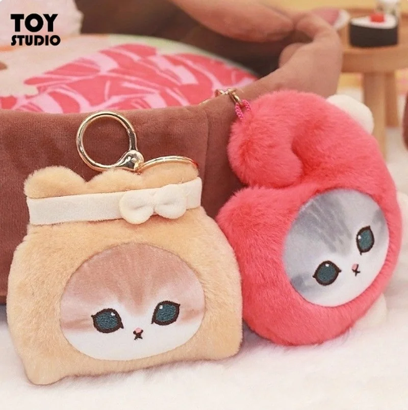 

Official Mofusand Kanto Cooking Series Keychain Shark Cat Plush Doll Cute Backpack Charm Collectible Stuffed Animal Kawaii Gift