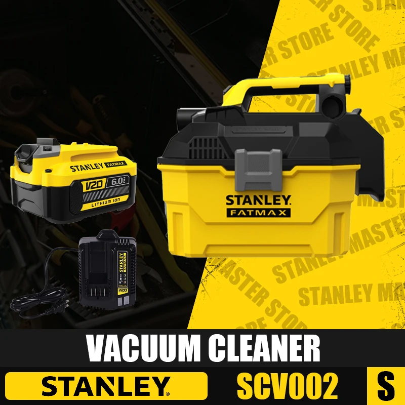 STANLEY SCV002 Kit Vacuum Cleaner Professional Wet-Dry Vacuums Power Tools Rechargeable 20v 7.5L With Battery Charger