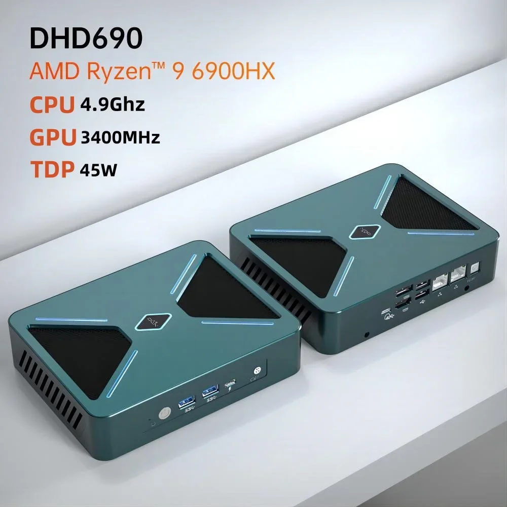 NEW OEM ODM custom mini PCs for gaming games office portable computer host ADM 8 core 12 thread 512G/1T/2T 120Hz micro PC win11