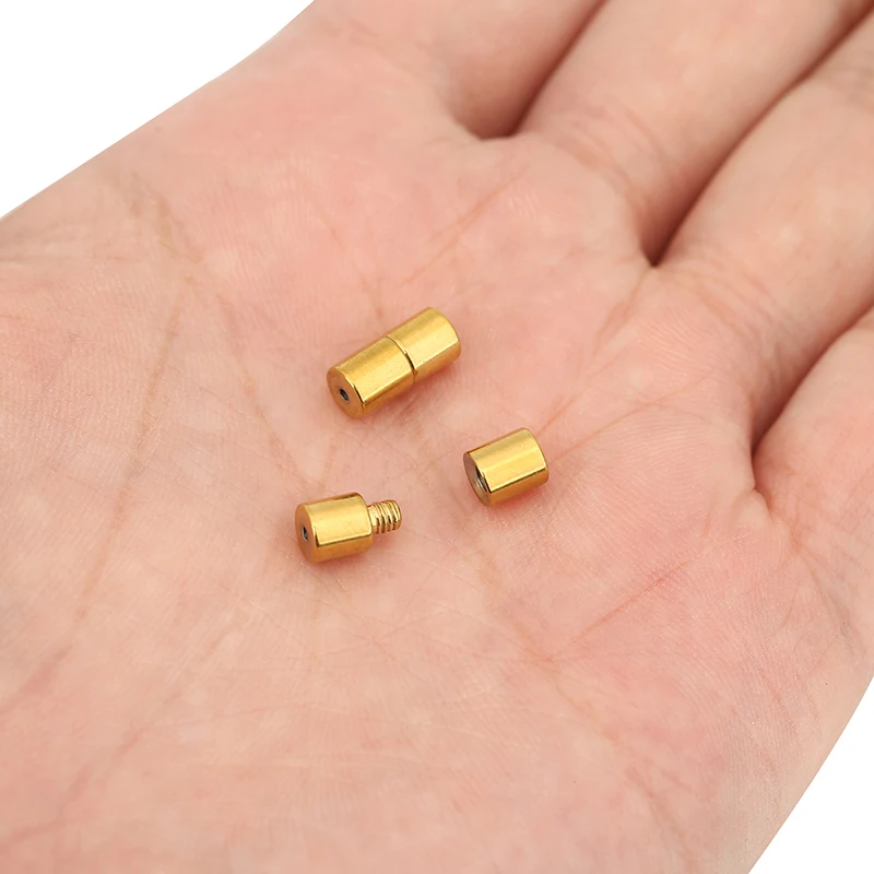 2pcs PVD Never Fade Stainless Steel Screw Clasps Necklace Hooks End Connectors Spiral Clasps For Bracelets Jewelry Accessories #4