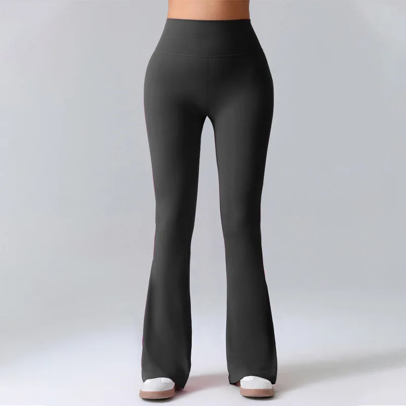 Women's High Waist Yoga Flared Pants Peach Butt Lifting Slimming Wide Leg Sports Fitness Leggings