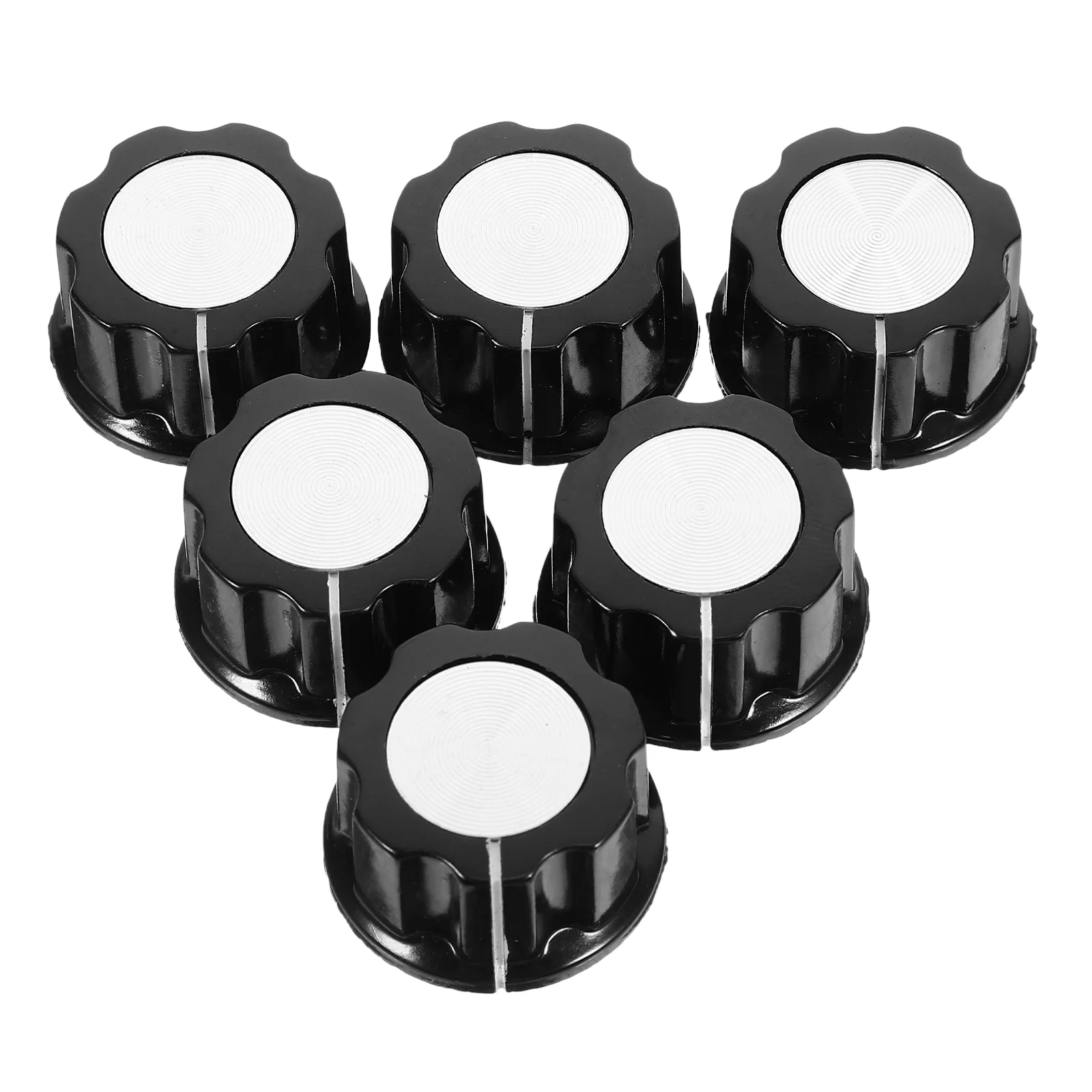 

6 Pcs Knob Cap Guitar Volume Control Knobs Alloy Amplifier Radio Bass Accessories Aluminum