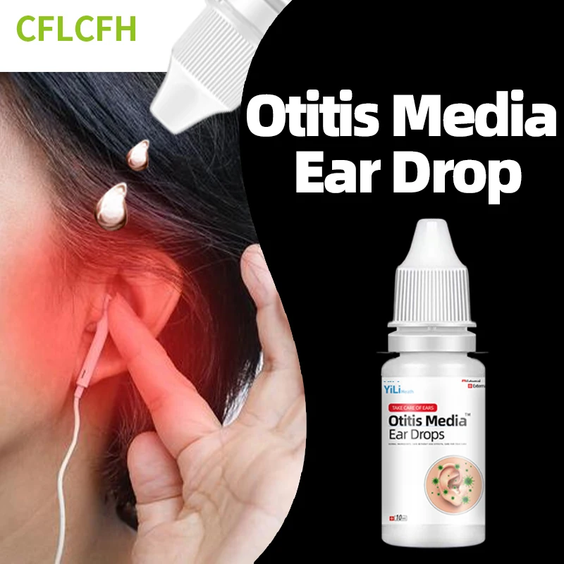 

Otitis Media Treatment Ear Drop Otitis Bacterial Infection Ear Itching Pain Acute Relief Earwax Remover Medicine Drops 10Ml