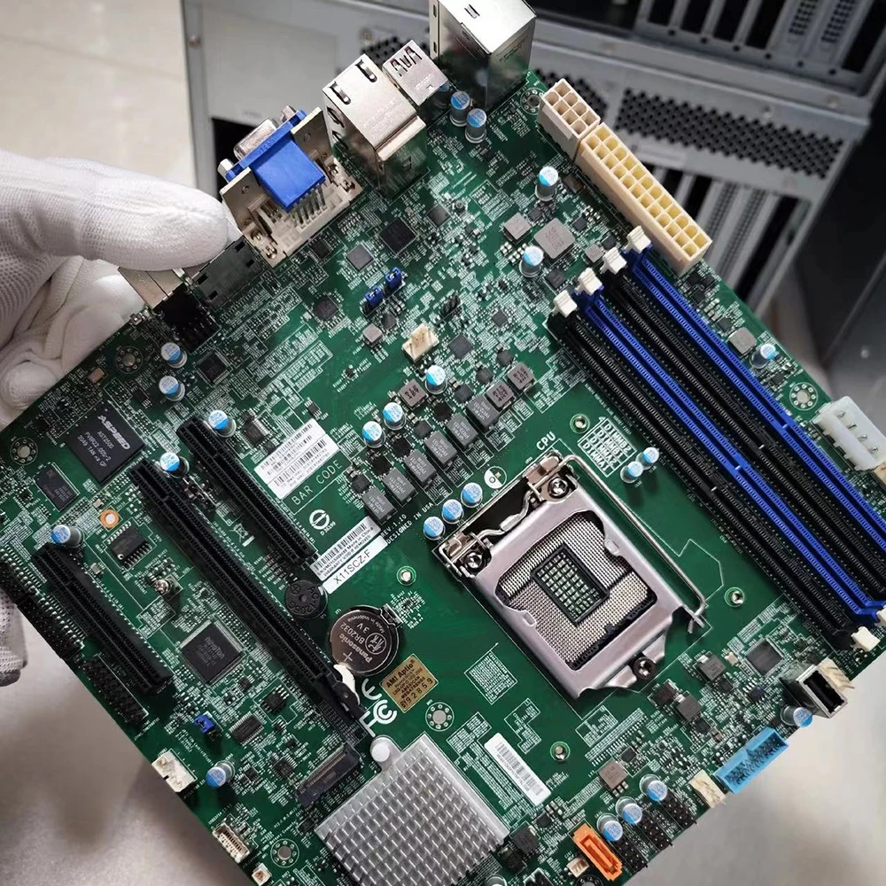 Para placa-mãe supermicro servidor uATX intel c246 LGA-1151 ddr4 X11SCZ-F