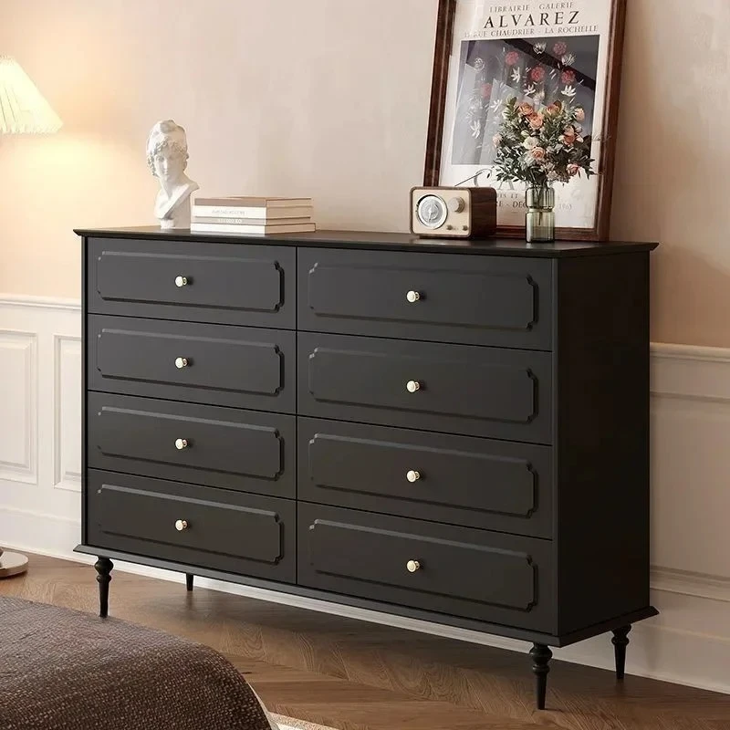 

Livingroom Vintage Dresser 5 Drawer Dresser Modern Tall Floor Storage Cabinet with Ancient Legs Wooden Handleless Drawer Cabinet
