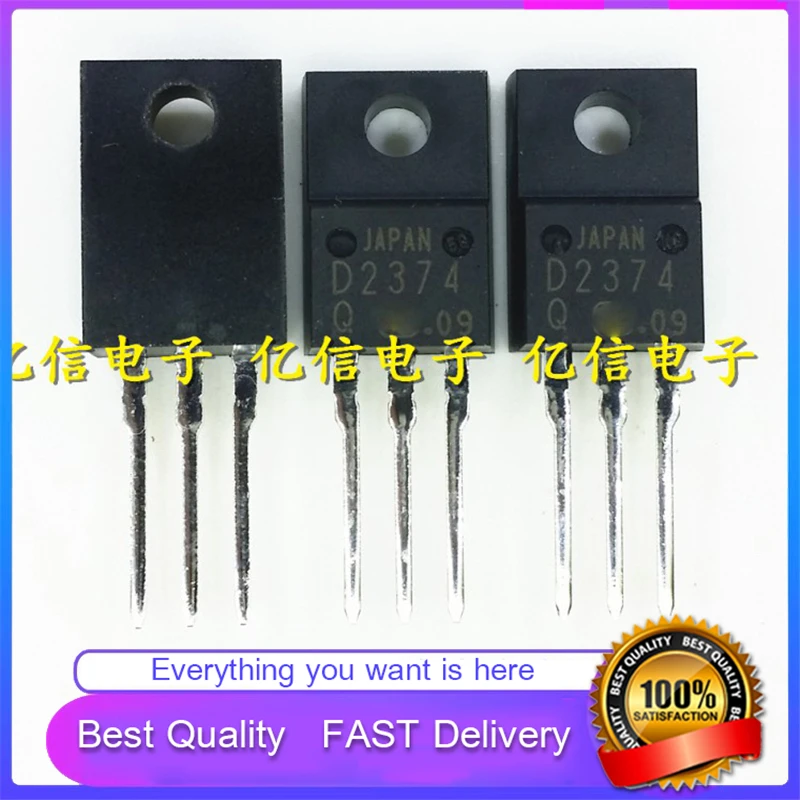 

10Pcs/Lot New Original D2374 2SD2374 2SD2374-Q NPN Transistor DIRECT PLUG TO220F Good Quality In Stock