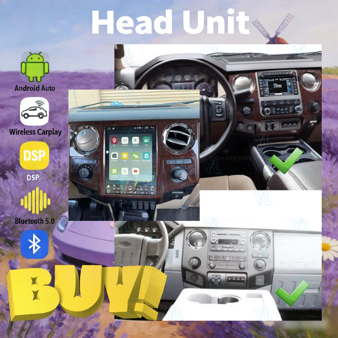 

A 12.1" Screen Car Radio For Ford F250 F350 F450 F650 2009-2016 Android GPS Carplay Multimedia Video Player Stereo Head Unit 4G