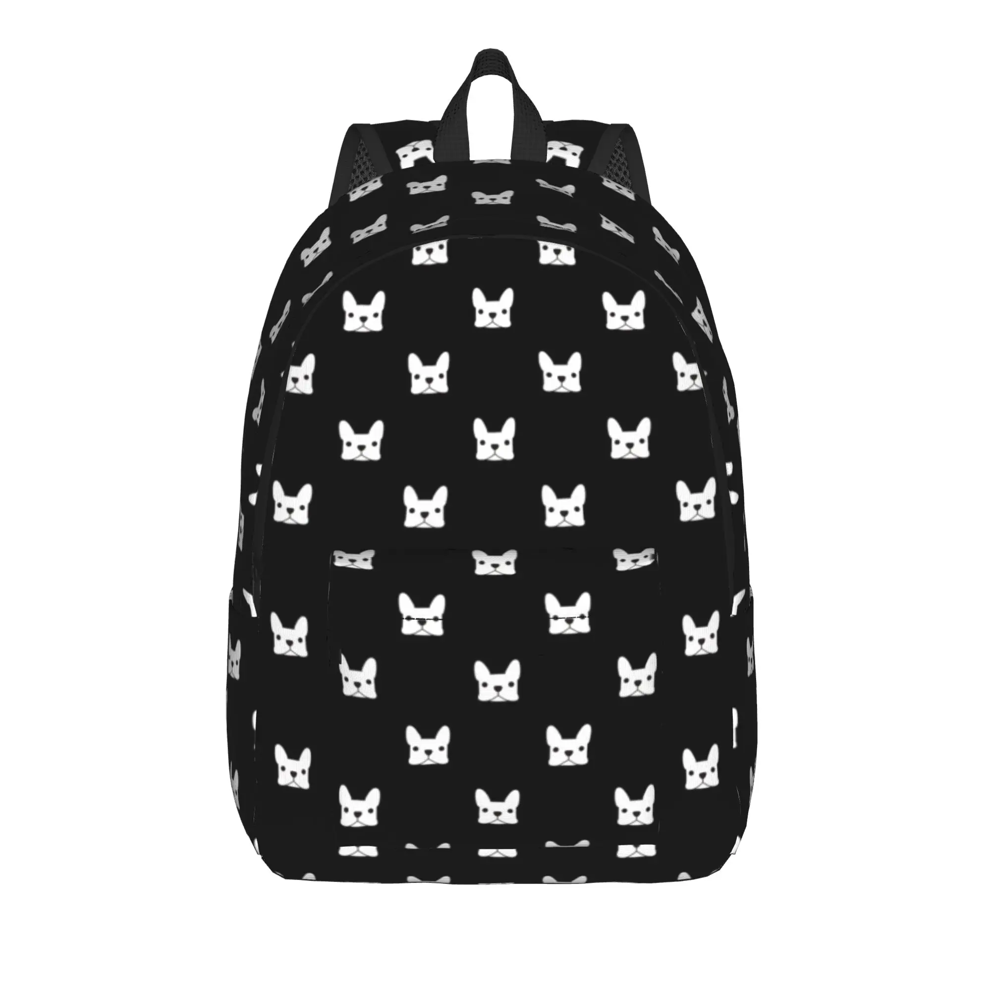 French Bulldog Dog Backpack for Men Women Cool Student Hiking Travel Daypack Animal Laptop Canvas Bags Lightweight