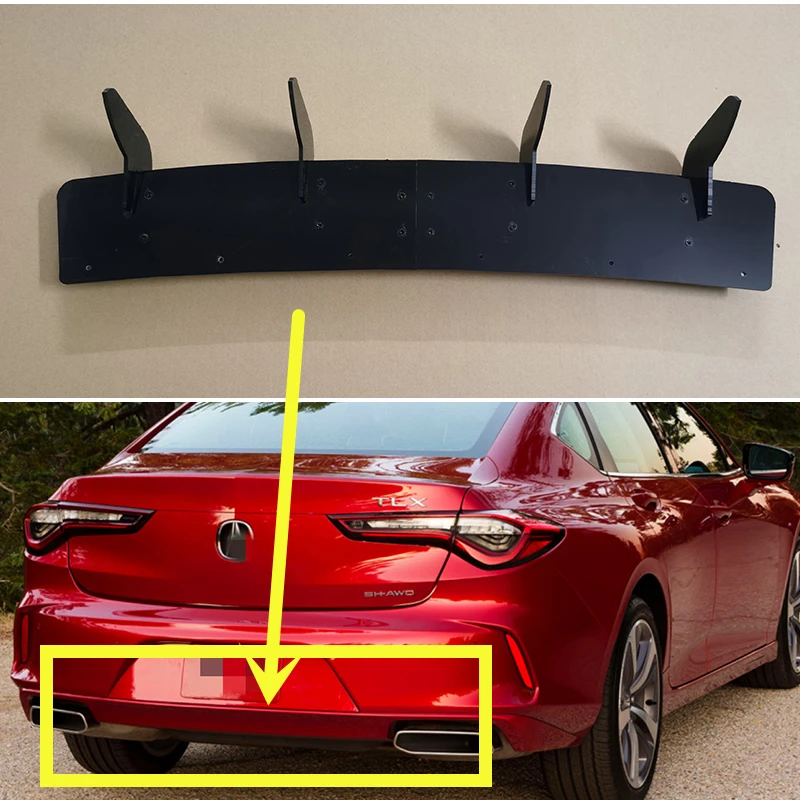 

For Acura TLX Advance 2021 2022 Year Rear Diffuser Bumper Lips Spoiler Splitter Body Kit Accessories