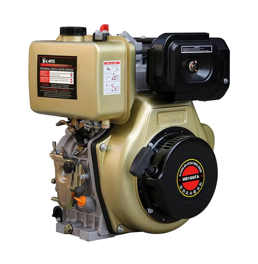 

186FA 10hp Manual Start 3600rpm Keyway Shaft Diesel Engine