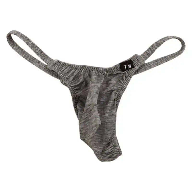 

Men's Cotton G-string, Low-rise T-back Underwear with Large U-shaped Pouch