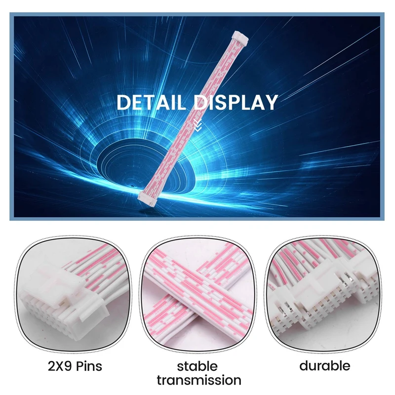 20 pces 18pin cabo de sinal 2x9 pinos mineiro conectar cabo de data para antminer s9 s7 l3 máquina, espaçamento de comunicação 2mm