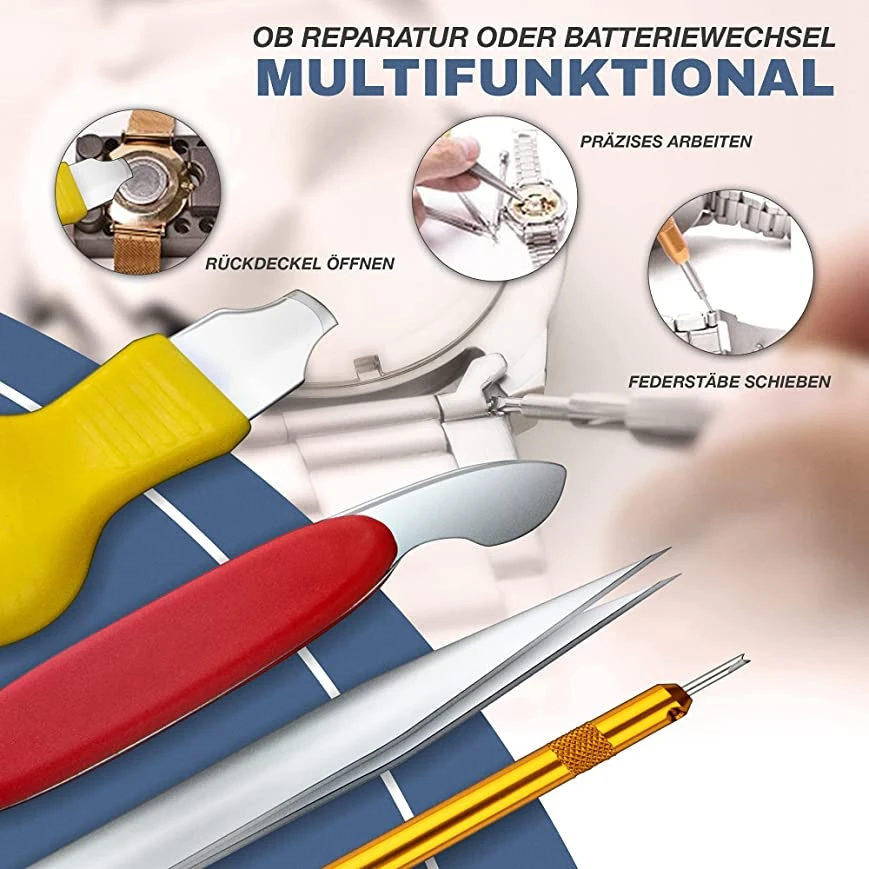 

Новости Премиум-инструмент для часов — набор инструментов для часовщика из 148 предметов — с открывашкой для часов для замены батареи и запечатывания — углеродистая сталь