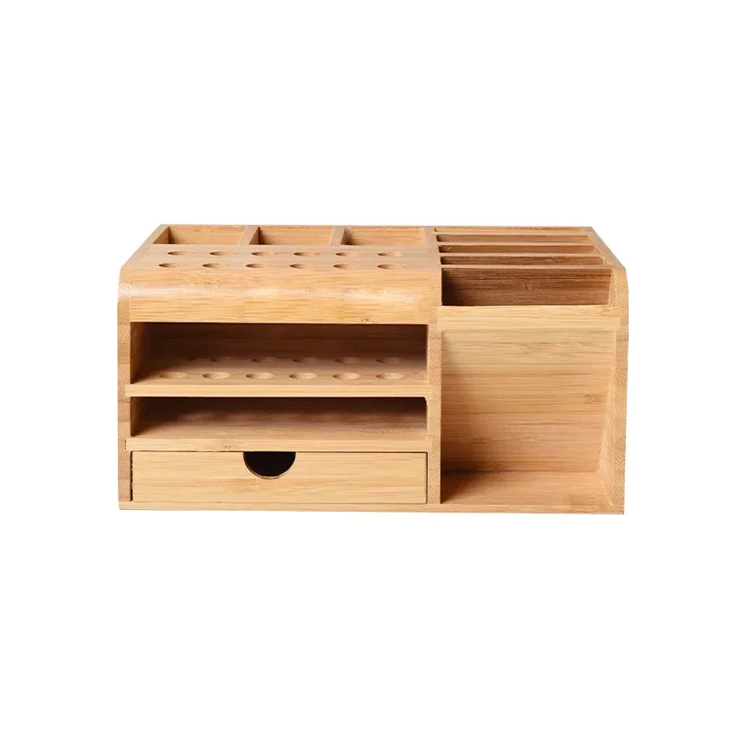 Wooden Small Parts Tools Organizer Box Desktop Screwdrive Tweezer Pliers Stand Rack Container for Phone Repair Tools Holder