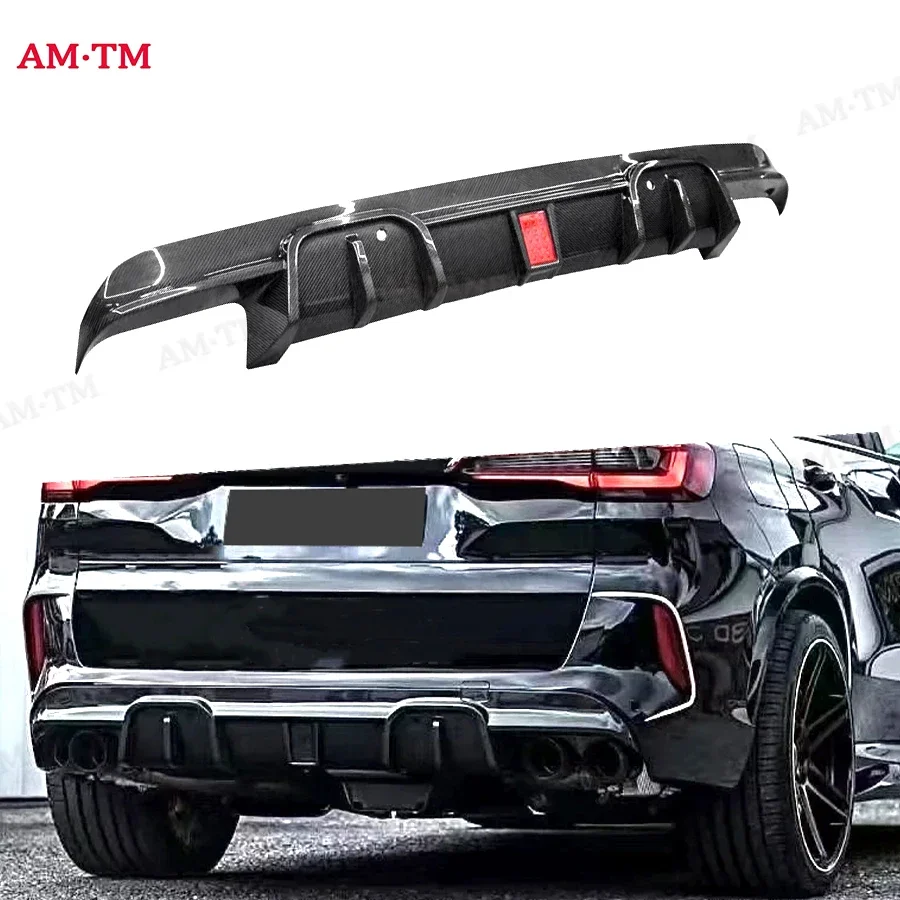 

For BMW X5M F95 X6M F96 2020-2024 Carbon Fiber Car Rear Bumper Diffuser Rear Splitters Spoiler Back lip shunt Upgrade body kit