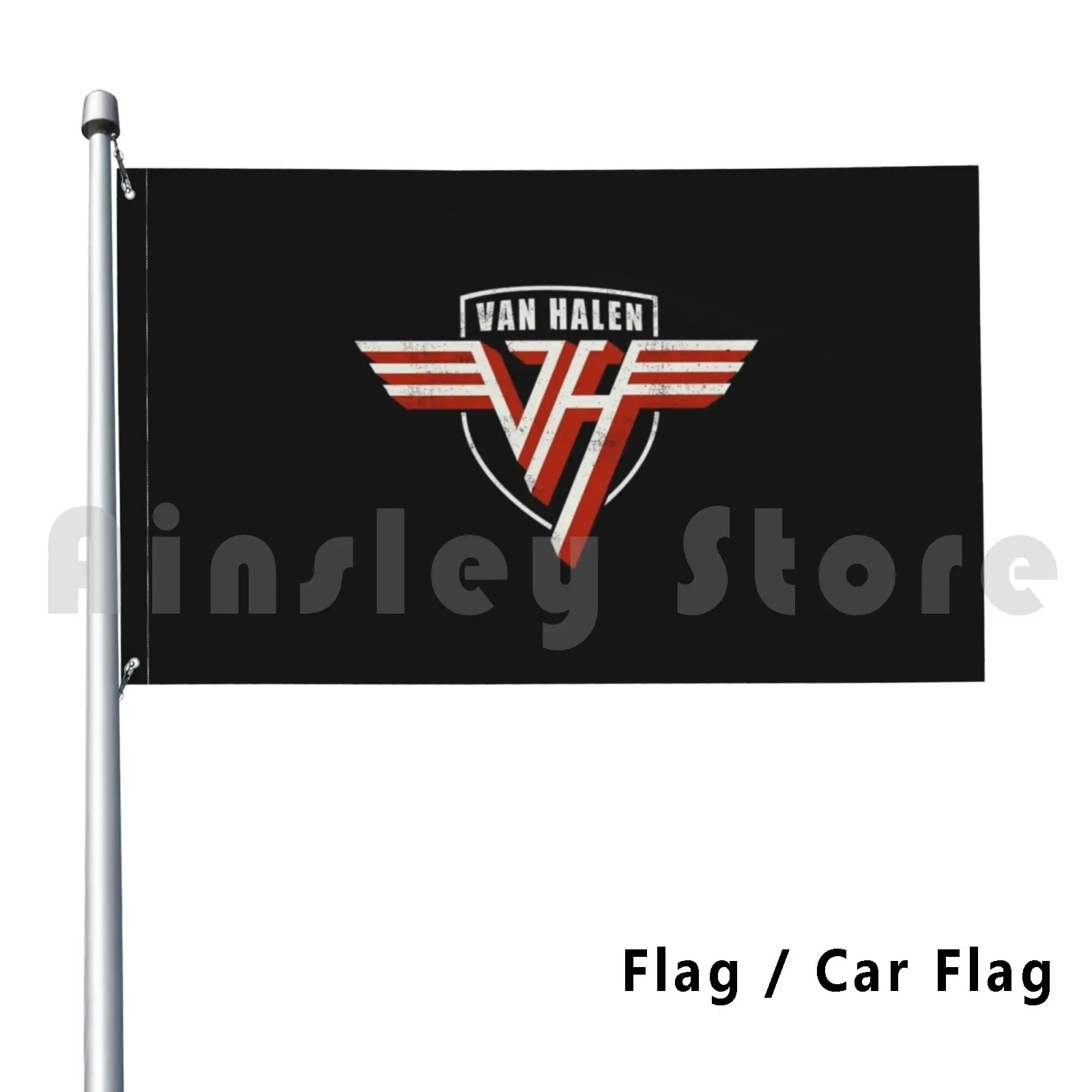 Red Halen Fly Outdoor Decor Flag Car Flag Eddie Van Bring Van Box Eddie Hallen Eddie Rip