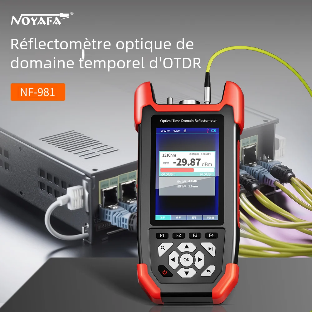 NOYAFA NF-981 OTDR Fiber Optic Fault Detector Optical Power Meter For OPM VFL OLS Event Map Ethernet Fiber 10m-60km Cable Tester