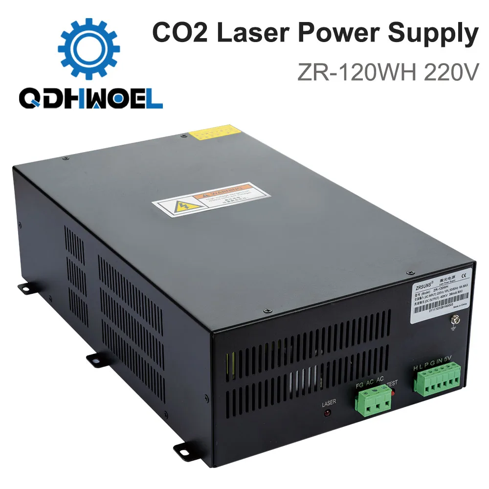 CO2 Laser High Voltage Supply ZR-120WH Compatible with 100W 120W 130W Glass Tubes