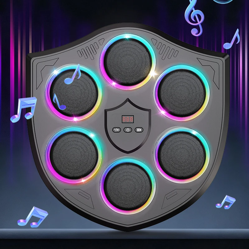 EPT Smart Music Electronic Home Fitness Trainer Machine Sport Toy with Bluetooth - Wall Mounted Light-Up Punching Target Toy