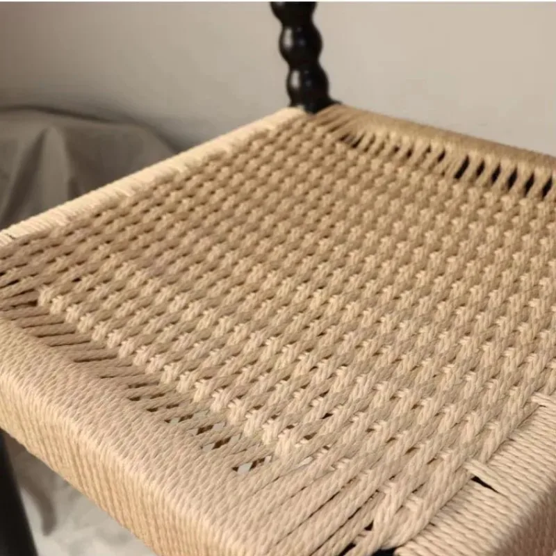 【2026】أثاث خارجي حديث، فندق حديقة، مطعم، كراسي طعام بحبل أرجل خشبية