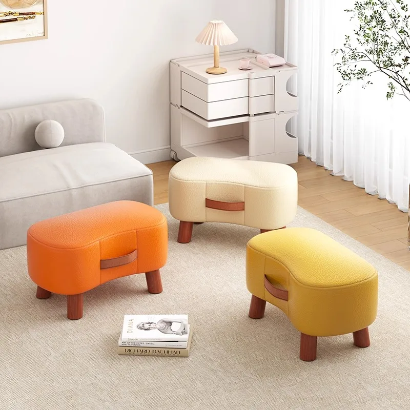 

Small Stool Household Solid Wood Low Stool Living Room 침대발판 Coffee Table Stools Sofa Footrest Small Square Stools Ottomans