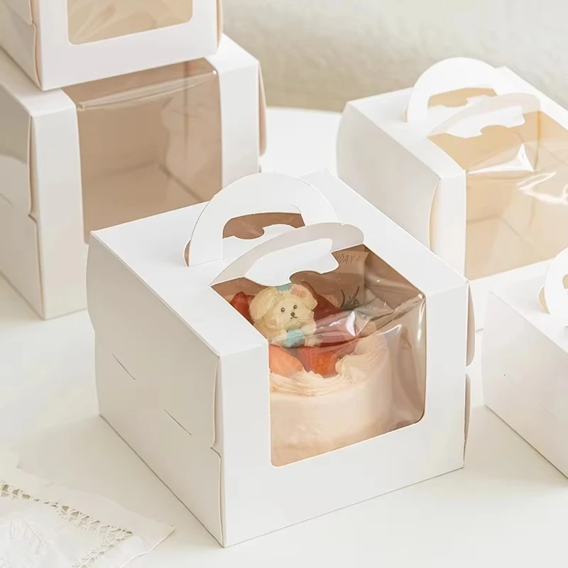4-inch cake packaging box, candy biscuit box, birthday party, wedding Valentine's Day cake gift packaging box, gift cake tray