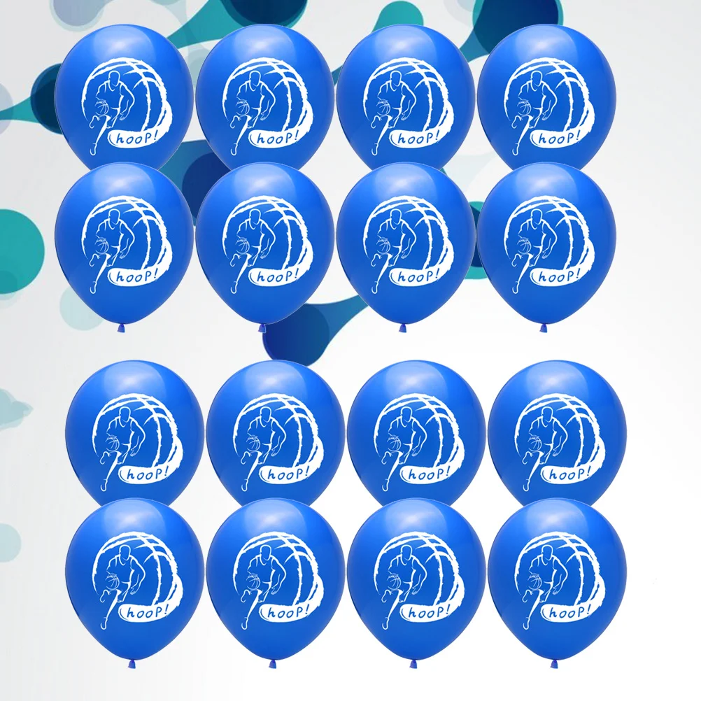 

50Pcs Basketball Themed Balloons Latex Classic Party Decoration Basketball Printing Balloon for Celebration