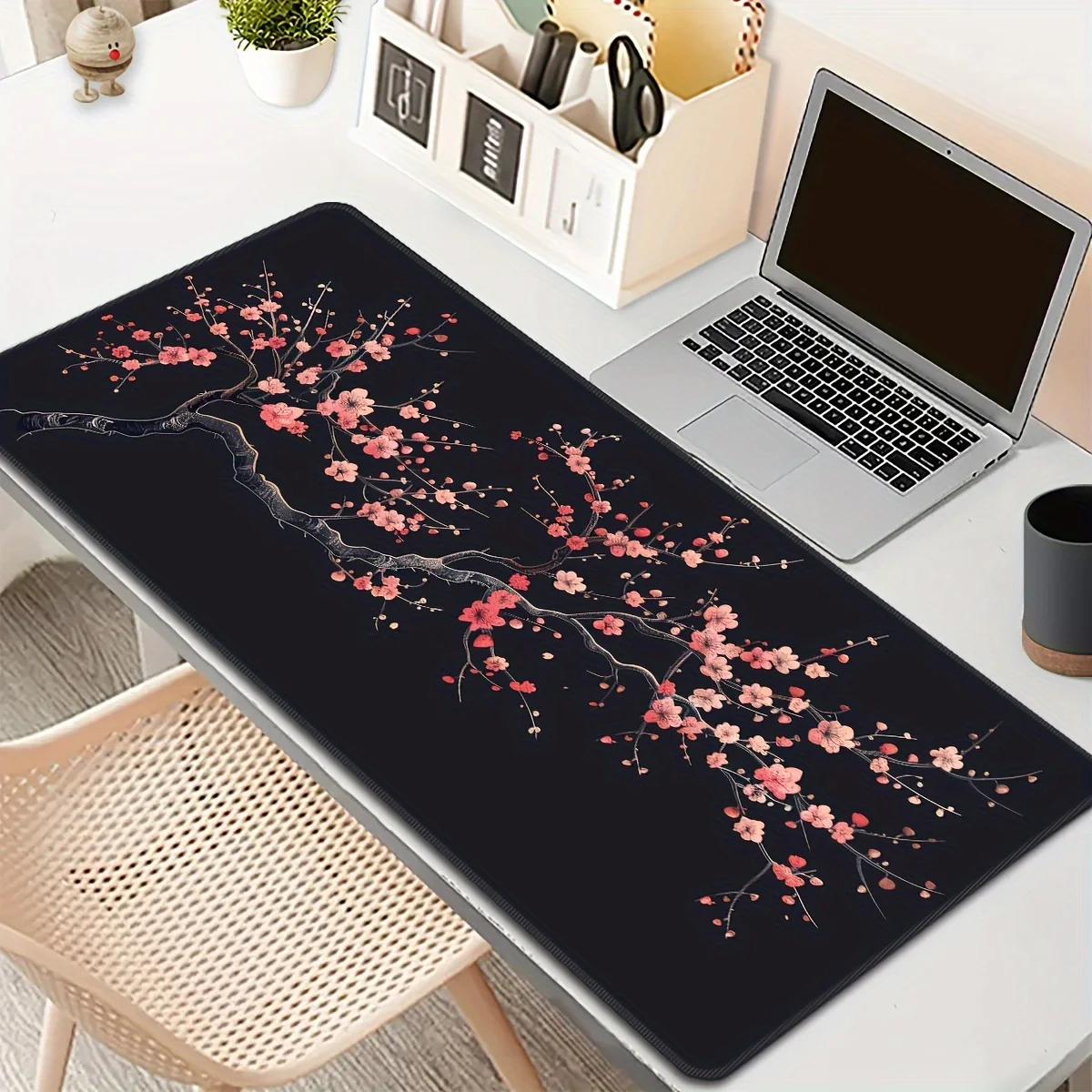 

Pink plum blossom extended mouse pad desk mat Mousepad gaming mats pc accessories rubber anti-slip durable and easy to clean