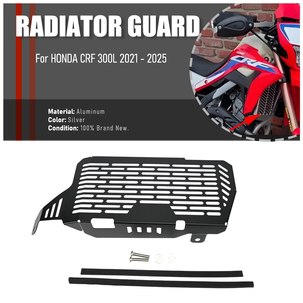 

CRF-300L CRF 300 L Motorcycle Radiator Protective Cover Grille Grill Guard Protecter For HONDA CRF 300L 2021 2022 2023 2024 2025