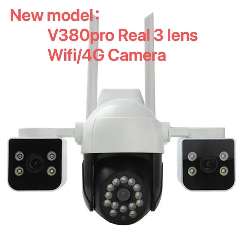 6MP UHD Triple Lens V380pro APP Full Color Wireless PTZ IP Dome Camera AI Humanoid Detection Home Security CCTV Baby Monitor