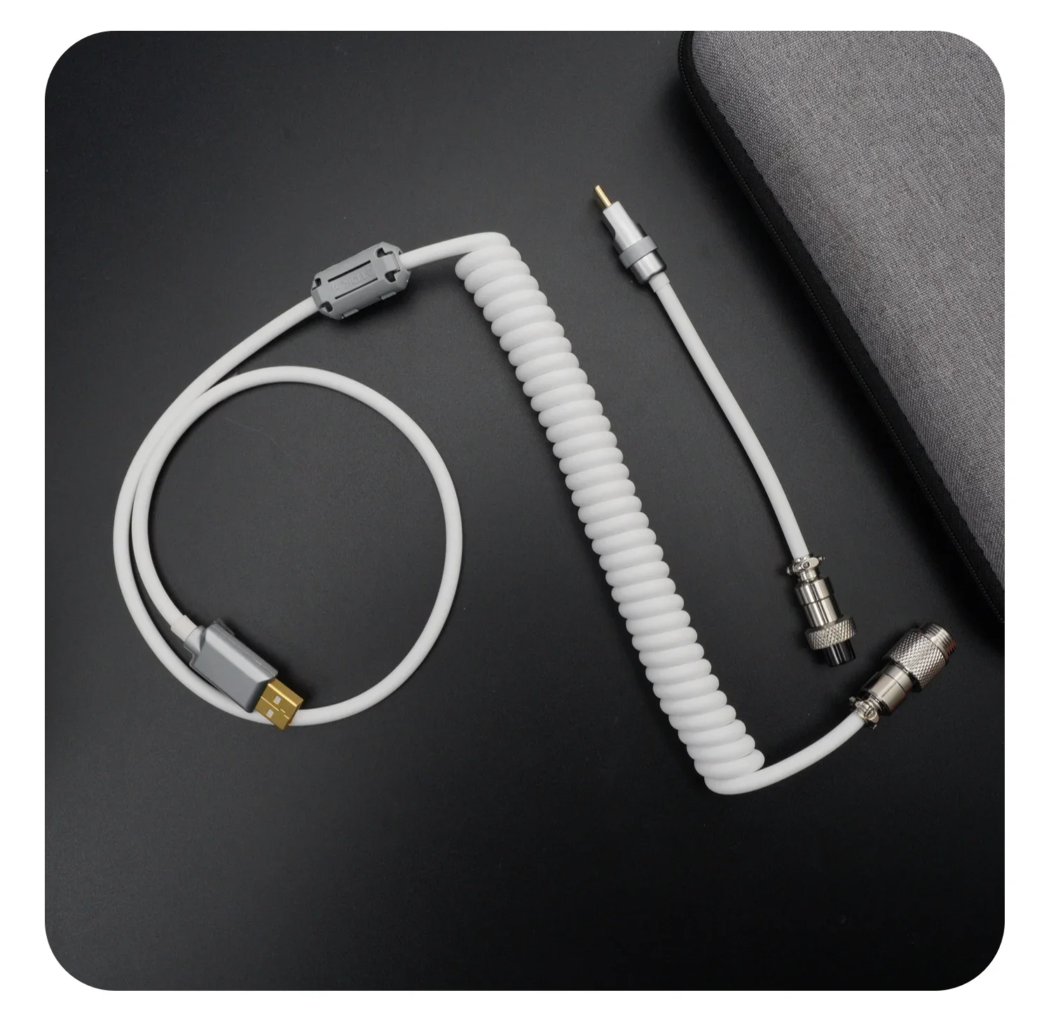 GeekCable كابل لوحة المفاتيح الميكانيكية المخصص يدويًا، كابل بيانات حلزوني USB، ملخص الدخول الأساسي