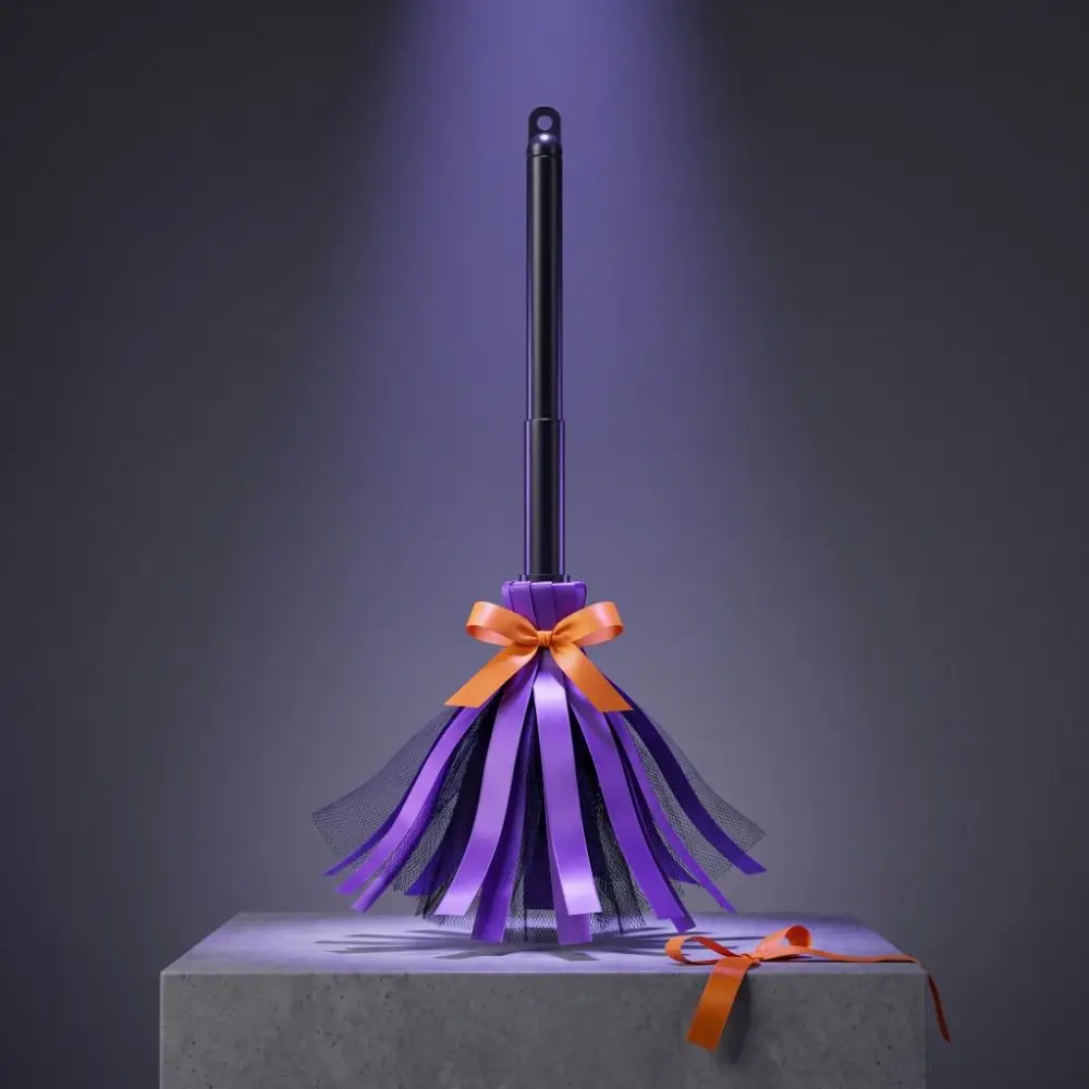 Sound Activated Halloween Witch Broom Moving Broomstick Electric Rotating Floating Broomstick Spooky Sounds