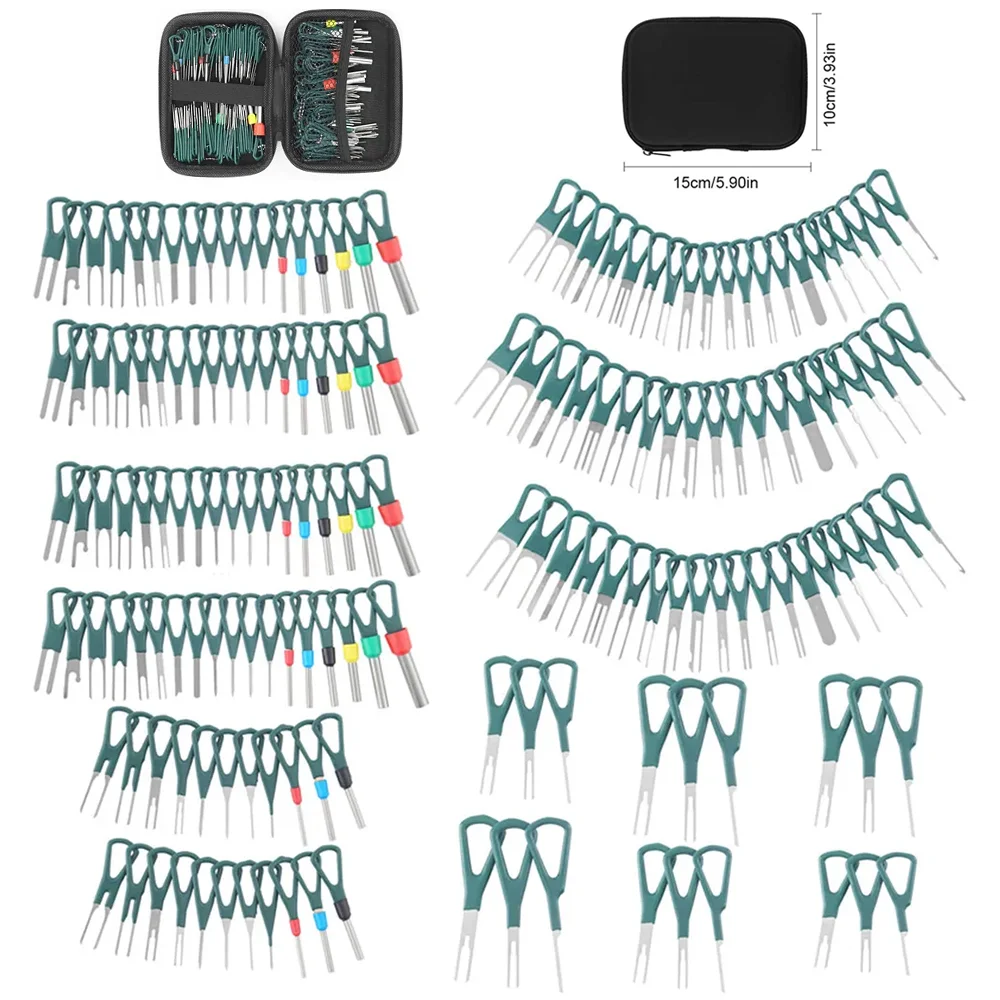 172 pieces of car terminal dismantling tool kit, pin terminal dismantling puller, repair tool, wire crimping connector with box