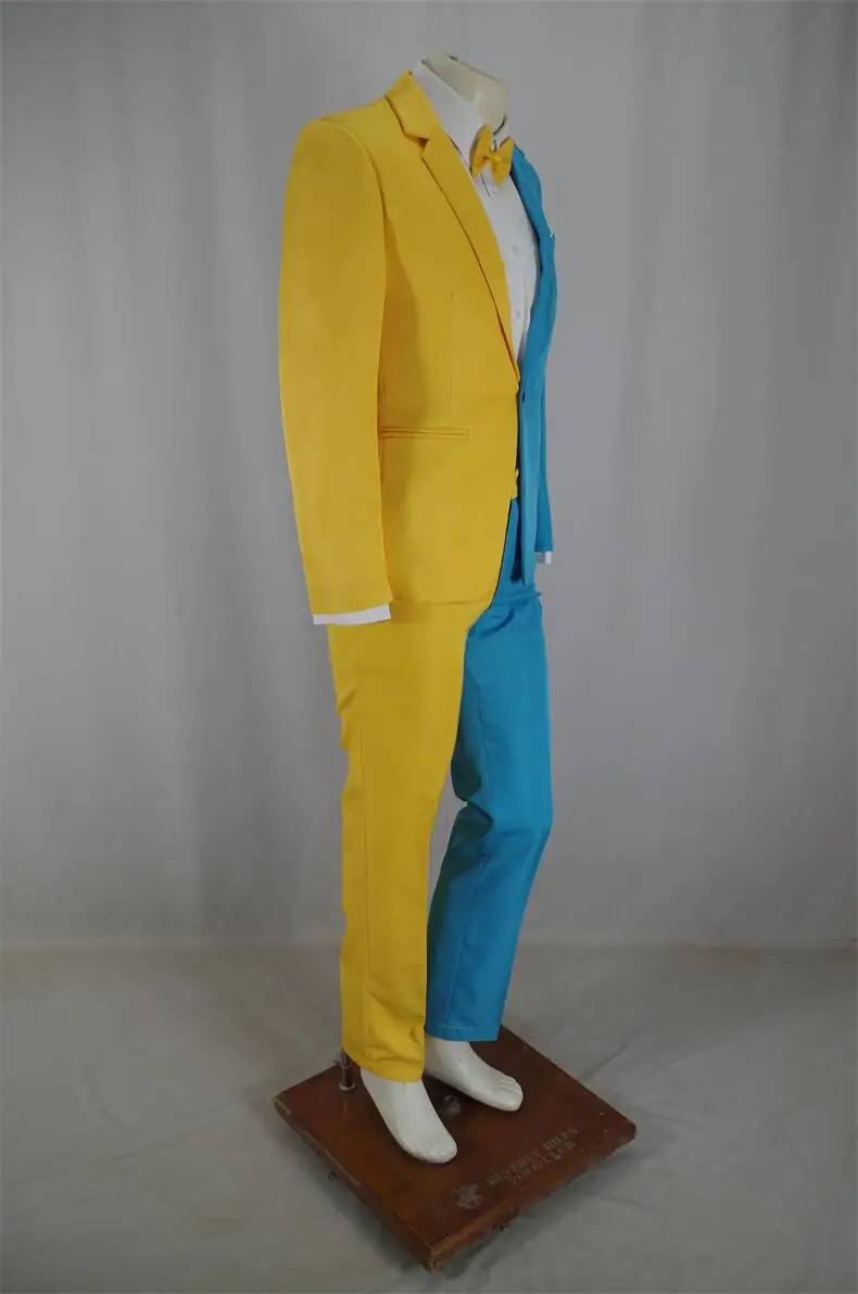 أزياء الرجال حفل زفاف البدلة الساحر مهرج كرنفال مهرجان المرحلة الأحمر الأسود الحلل السراويل 2 قطعة مجموعة المغني المرحلة زي