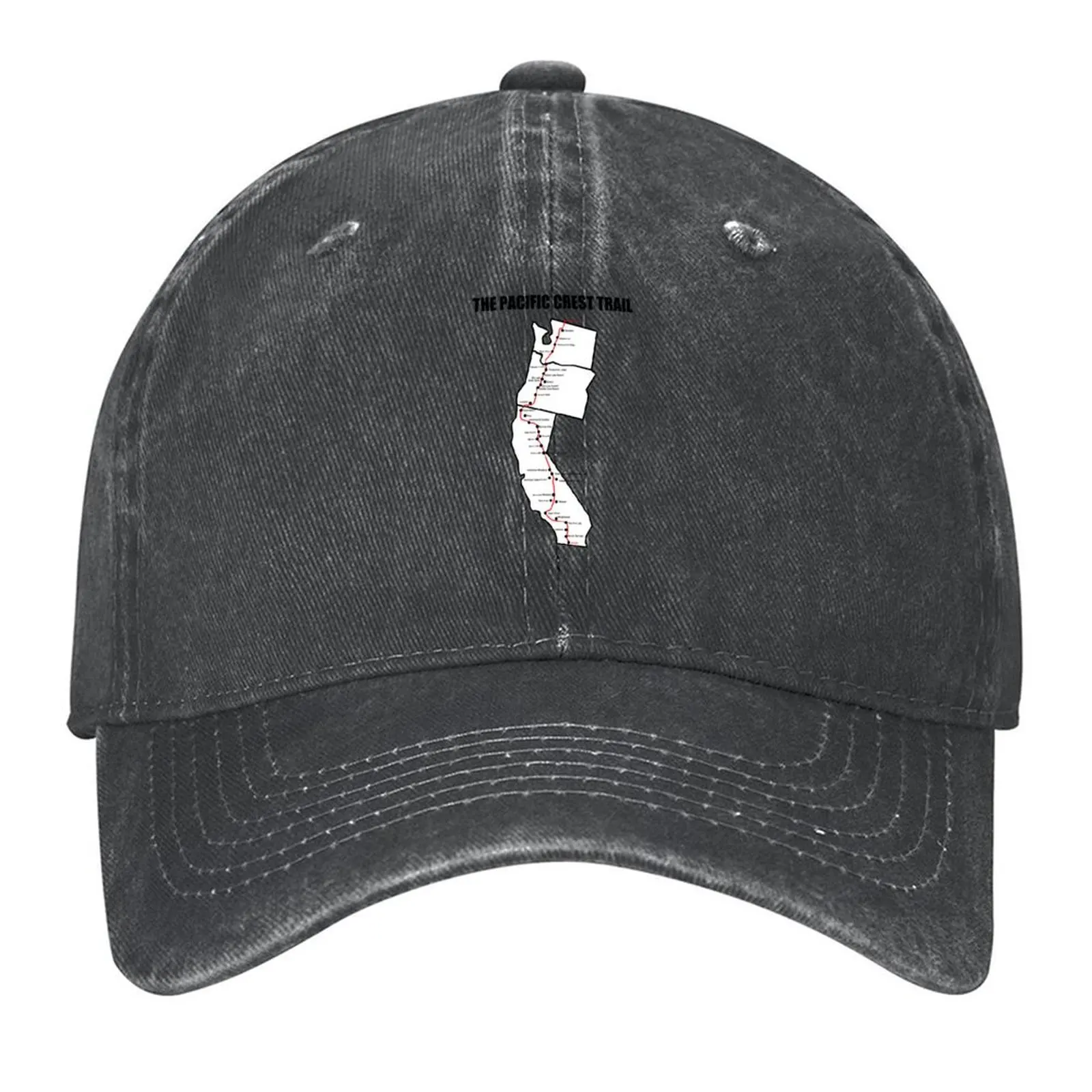 

Pacific Crest Trail Map Baseball Cap |-F-| Designer Hat Gentleman Hat Mountaineering Men Hats Women's