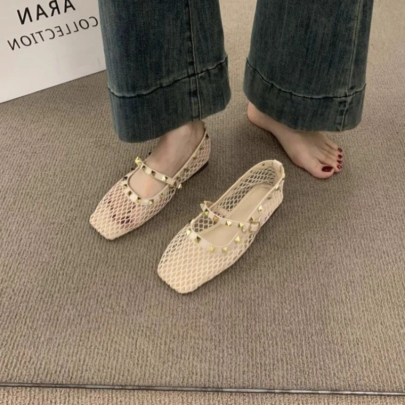 NONE Mary Jane Sandals Beige 5