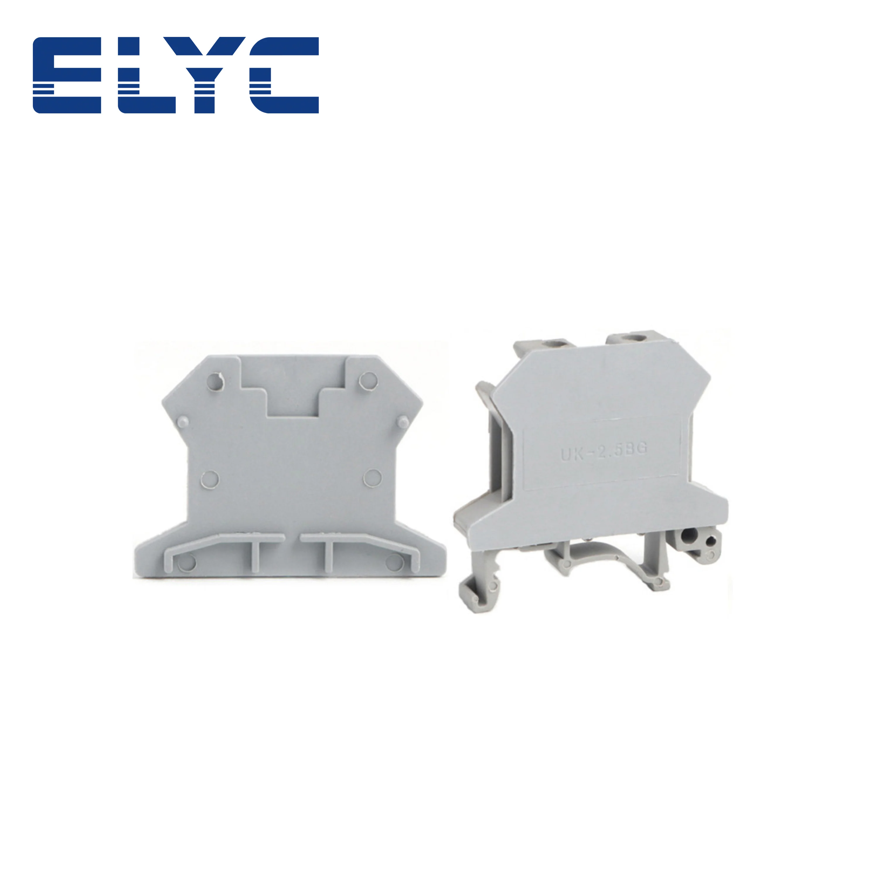 50PCS D-UK2.5 3/10 End Cover For UK URTKS UK16 Wire Connector Din Rail Terminal Block D-UDK4 End Barrier Plate Separation