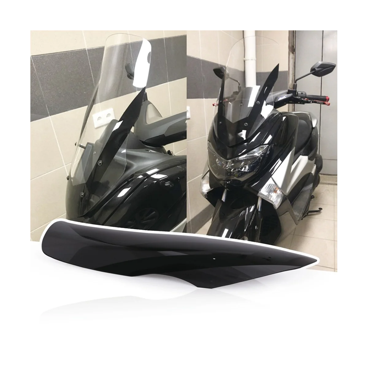 Motorcycle Windshield Windscreen Deflector for NMAX155 NMAX125 NMAX 125 NMAX 155 2016-2018,