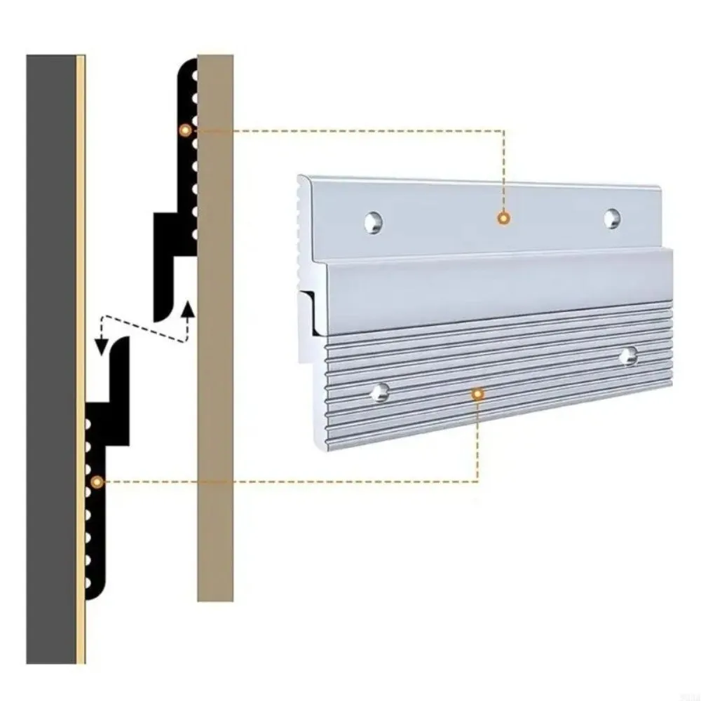 100mm/152mm Picture Frame Hanging Z Clamps Z Clamp Aluminum Metal Brackets Bracket Style French Cleat System Picture Hanger